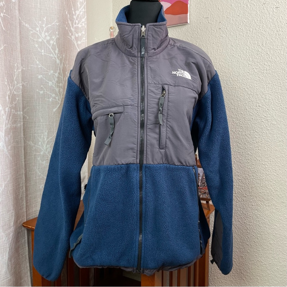 The North Face Zip Up Blue and Gray Fleece Jacket